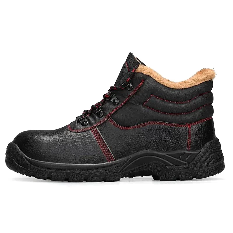 China TM3170 Black steel toe labour winter safety shoes for men construction manufacturer