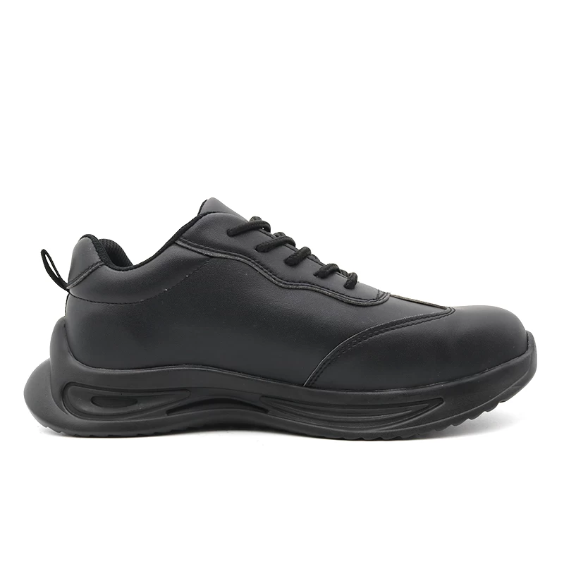 China TM261 Black microfiber leather steel toe men safety shoes for construction manufacturer