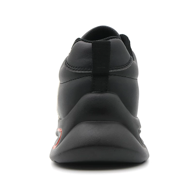 China TM261 Sapatos de segurança masculinos com biqueira de aço e couro de microfibra preto para construção fabricante