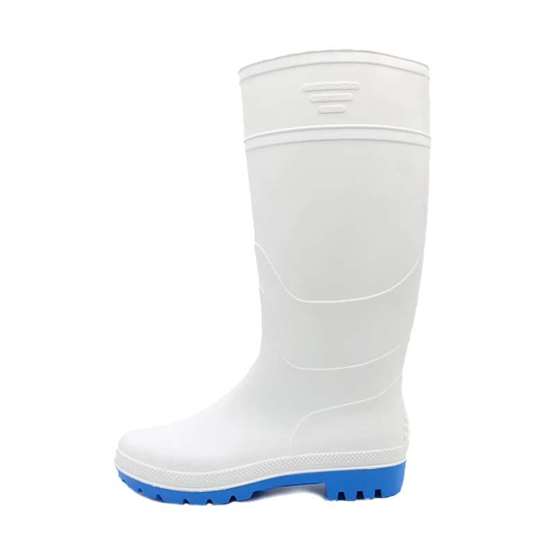 中国 GB01 防水防滑食品工业非安全白色PVC雨鞋 制造商