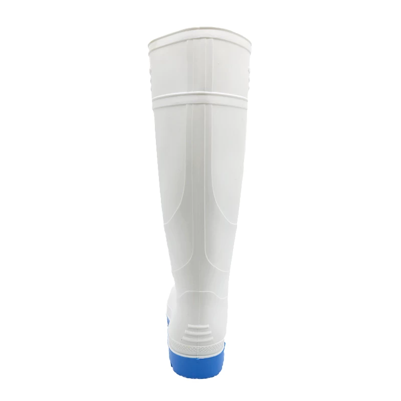 China GB01 Wasserdichte, rutschfeste, nicht sichere, weiße PVC-Regenstiefel für die Lebensmittelindustrie Hersteller