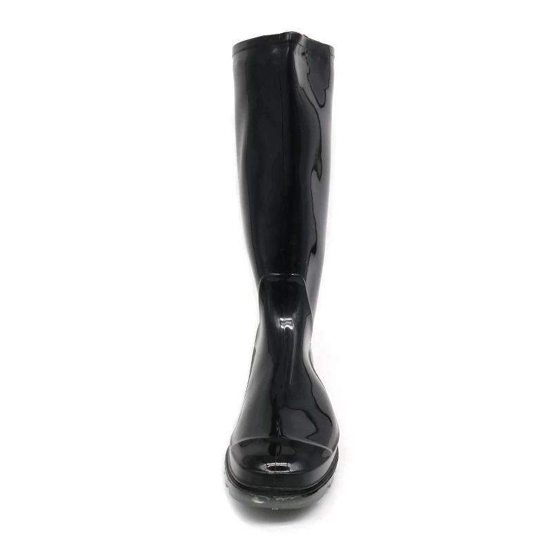 China GB04 Knee high waterproof eco-friendly PVC rain boots for women manufacturer