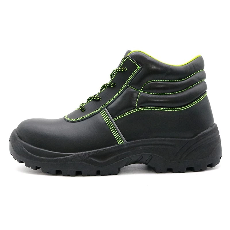 Китай TM028 Черная кожаная защитная обувь для строительных площадок со стекловолоконным носком для мужчин производителя