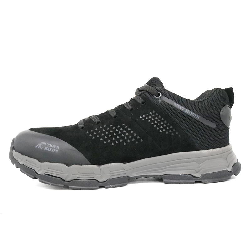 Chine Chaussures de travail imperméables, en cuir suédé noir, bout en fibre de verre, anti-perforation, TM284L fabricant