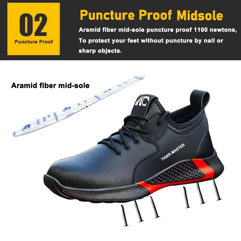 China TM3184 Microfiber leather steel toe fashion safety shoes for industrial manufacturer