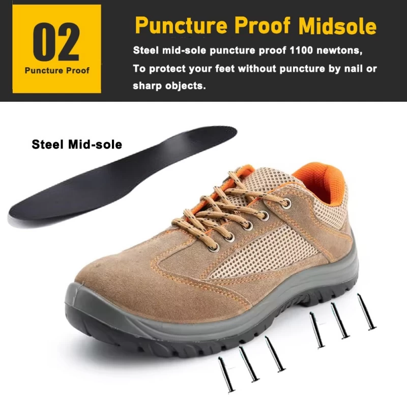 Cina TM3229 Scarpe antinfortunistiche in pelle scamosciata antiscivolo, antisfondamento e antiperforazione, puntale in acciaio produttore