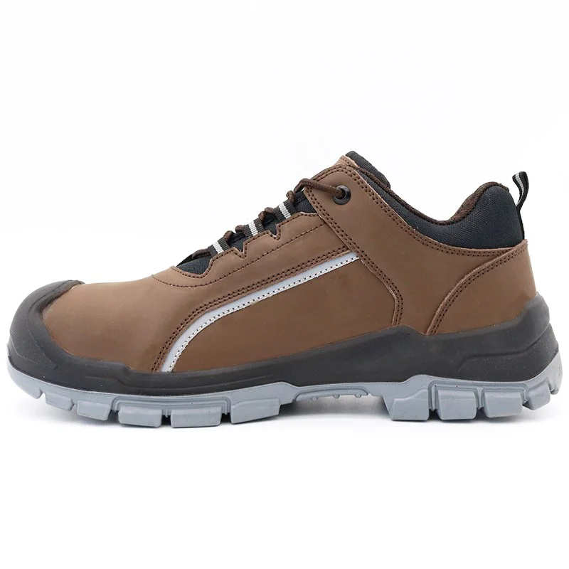 China TM181 Anti slip prevent puncture steel toe brown security shoes for men manufacturer