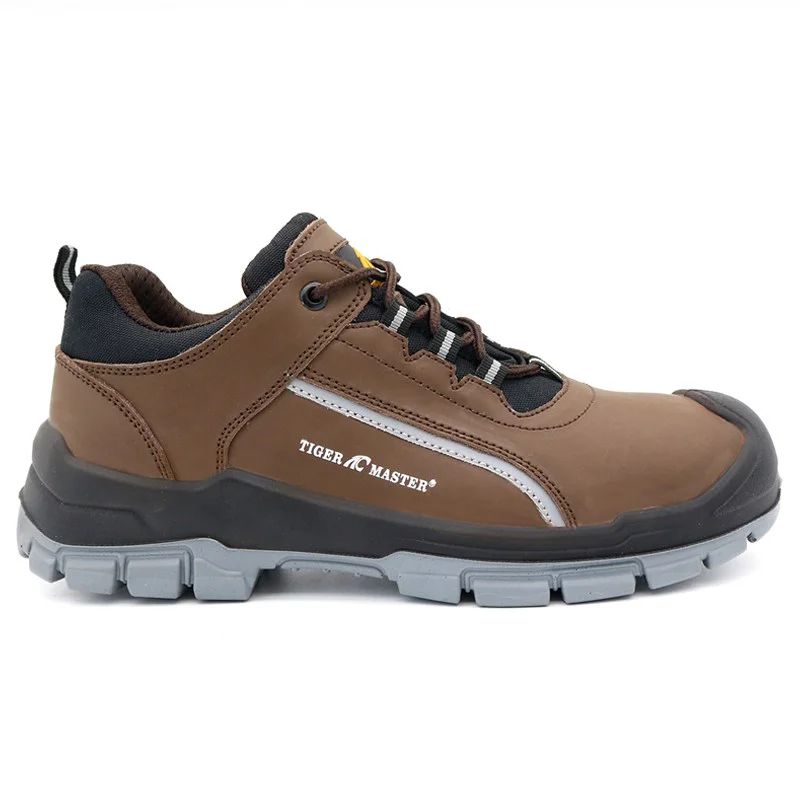 China TM181 Anti slip prevent puncture steel toe brown security shoes for men manufacturer