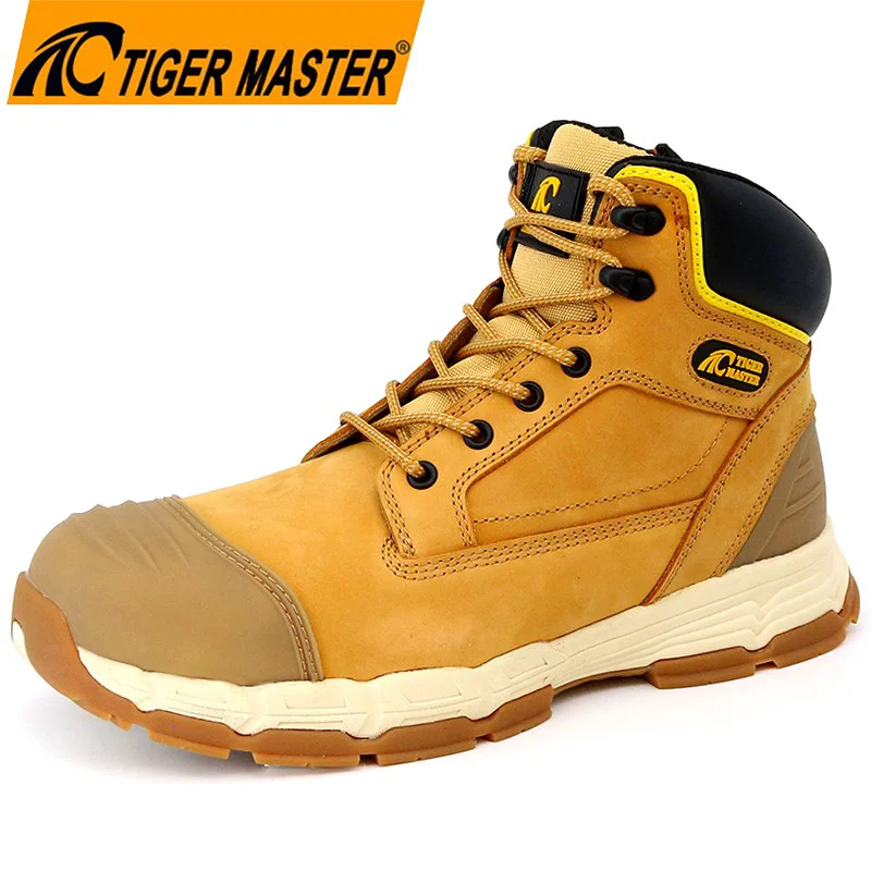 China TM182 High quality HRO fiberglass toe anti puncture safety boots men manufacturer