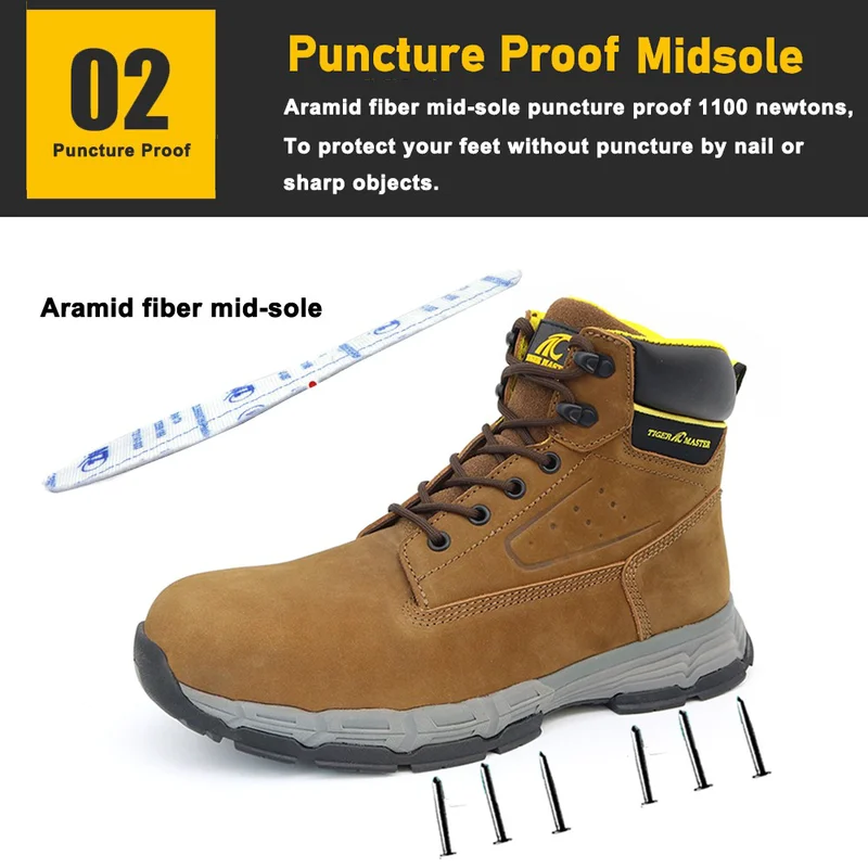中国 TM183 タイガーマスター グラスファイバーつま先耐パンク安全セキュリティブーツ メーカー
