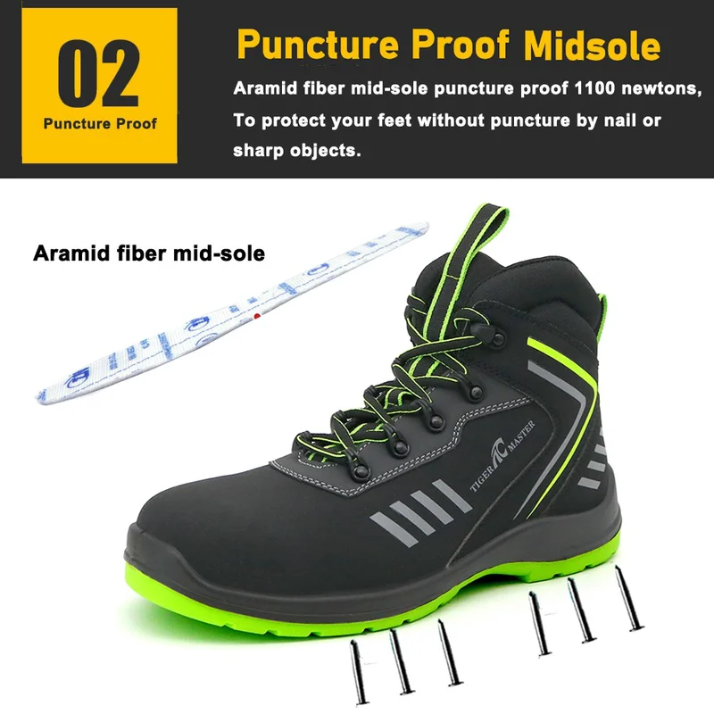 China TM275 Oil slip resistance fiberglass toe prevent puncture security shoes manufacturer