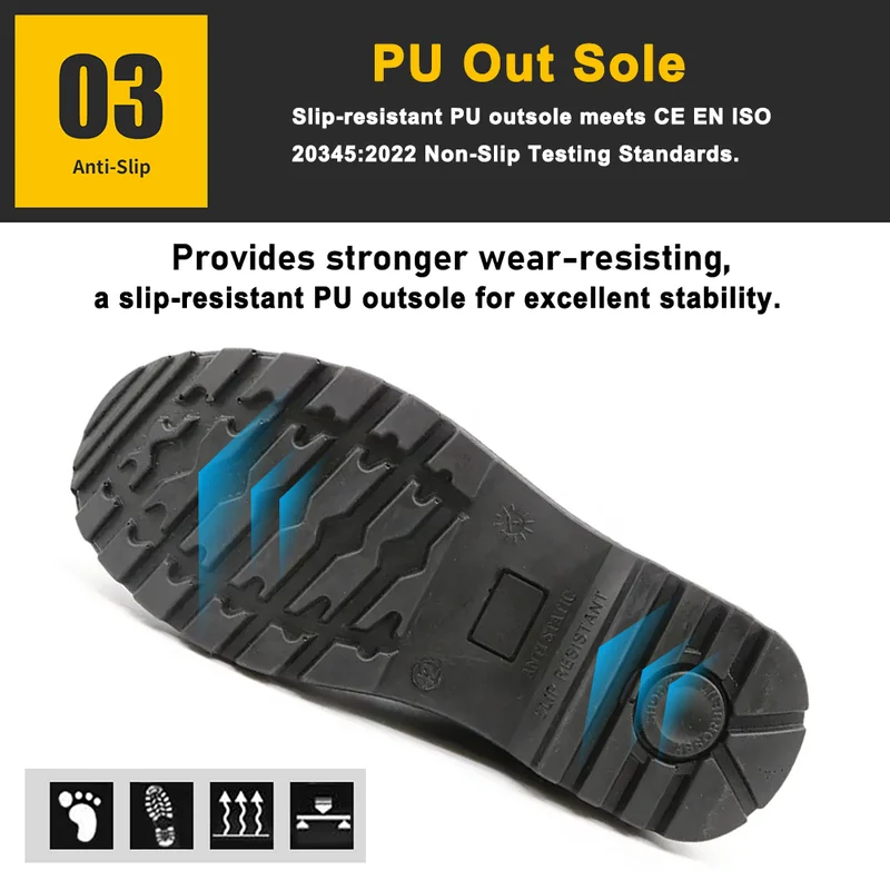 中国 TM086 防滑钢头防刺穿行政安全鞋 制造商