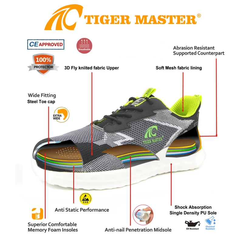 Cina TM2014 Nuove scarpe antinfortunistiche da lavoro sportive con punta in acciaio produttore