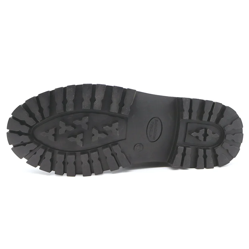 China TM3298 Black full grain leather rubber sole non safety military boots manufacturer