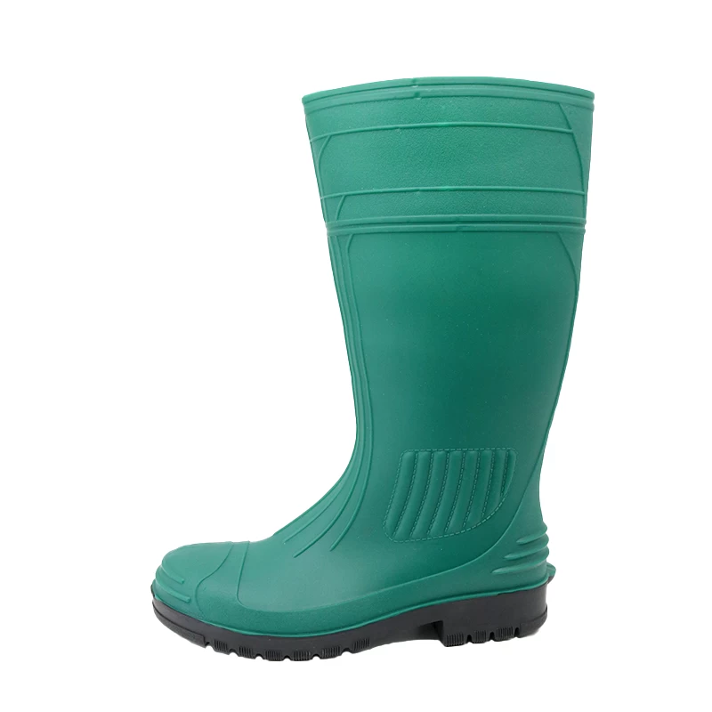 China GB38 Groene stalen teen Anti punctie PVC Safety Rain Boots waterdicht fabrikant