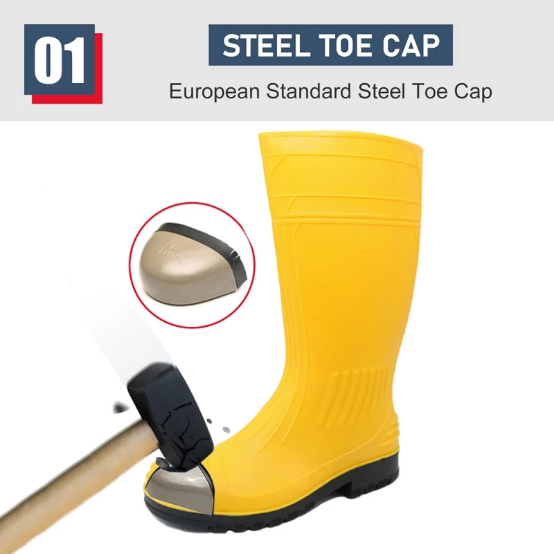 China GB38 Green Steel Toe Anti Puncture Pvc Safety Rain Boots Waterproof - COPY - 7wr0ge fabricante