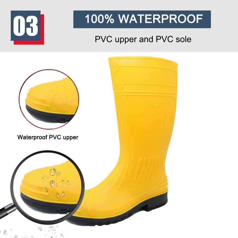 China GB38 Green Steel Toe Anti Puncture Pvc Safety Rain Boots Waterproof - COPY - 7wr0ge fabricante