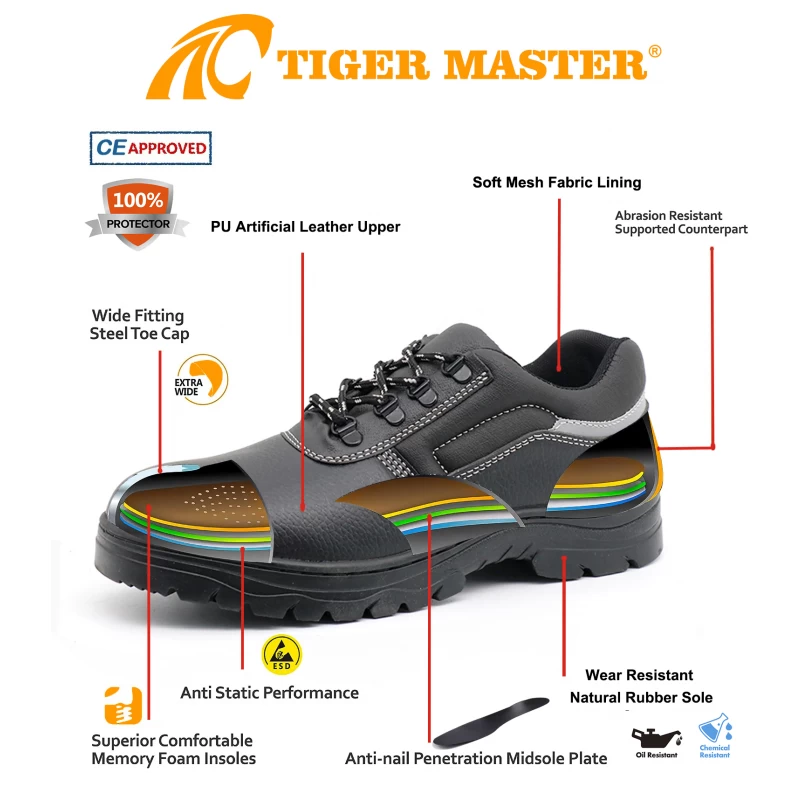 Cina TM3341 CE Acciaio in acciaio Anti Punture Industrial Safety Sole in gomma produttore