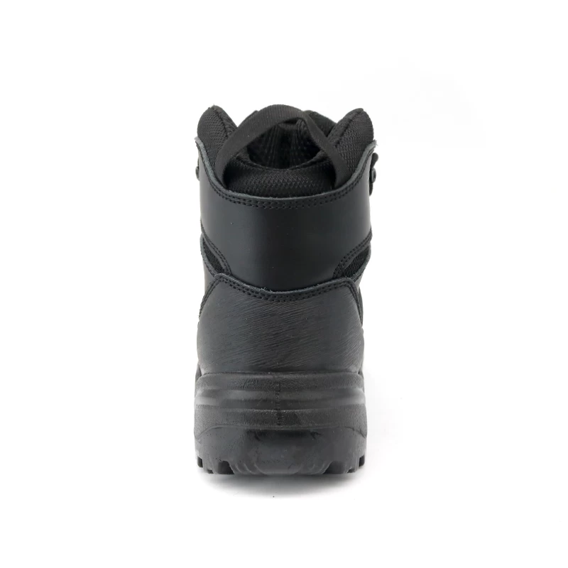 China TM3339 Genuine Leather Fiberglass Toe Anti Puncture Safety Boots Black manufacturer