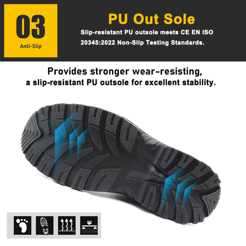 China TM3339 Genuine Leather Fiberglass Toe Anti Puncture Safety Boots Black manufacturer