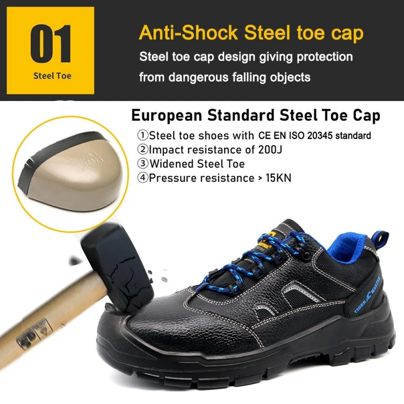 China TM091L Steel Toe Anti Puncture Construction Work Safety Shoes manufacturer