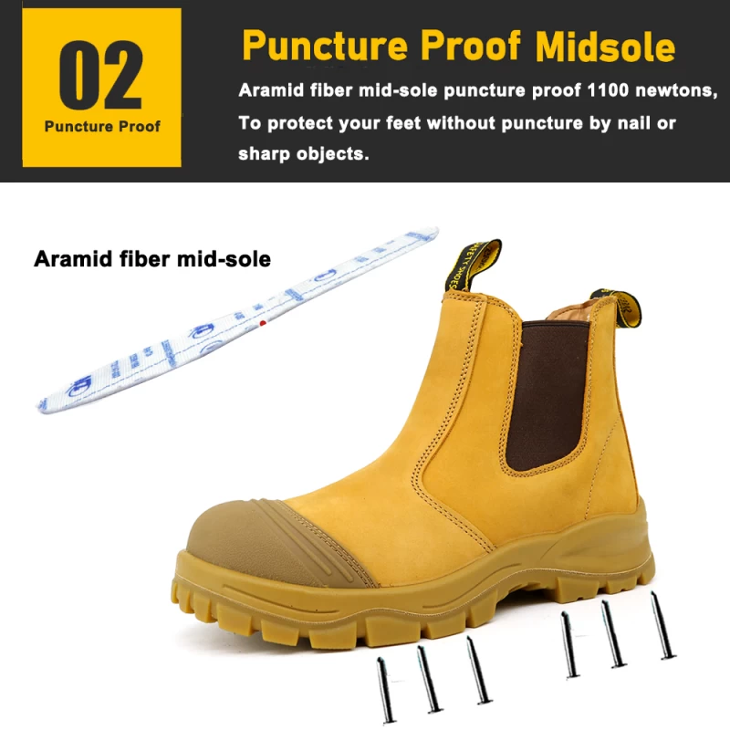 China TM189 Nubuck Leather Anti-Smashing No Laces Safety Boots Fiber Teen fabrikant