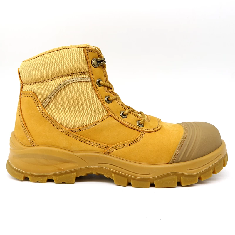 China TM135 Nubuck leather steel toe oil gas industry safety boots with zipper manufacturer
