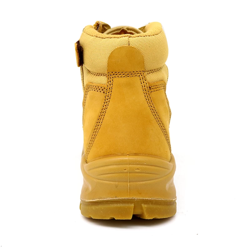 China TM135 Nubuck leather steel toe oil gas industry safety boots with zipper manufacturer