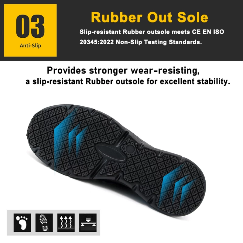 China TM2022 Slip-ins Anti-skid Fiberglass Toe Workshop Safety Shoes Without Laces manufacturer