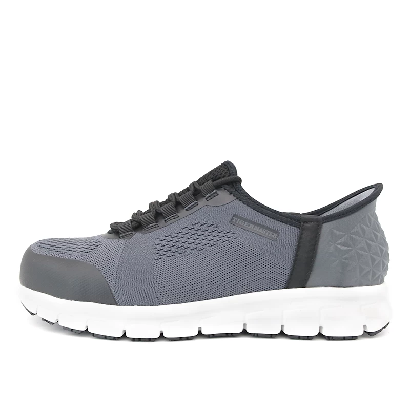China TM2023 Slip-ins Fiberglass Toe Puncture Proof Anti-static Sport Safety Shoes Grey manufacturer