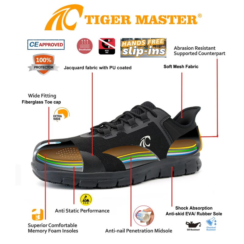 Cina TM2024 Slip-in Insumo con punta in fibra di vetro Puntura Sport Sport Spect Shoite Nuovi produttore
