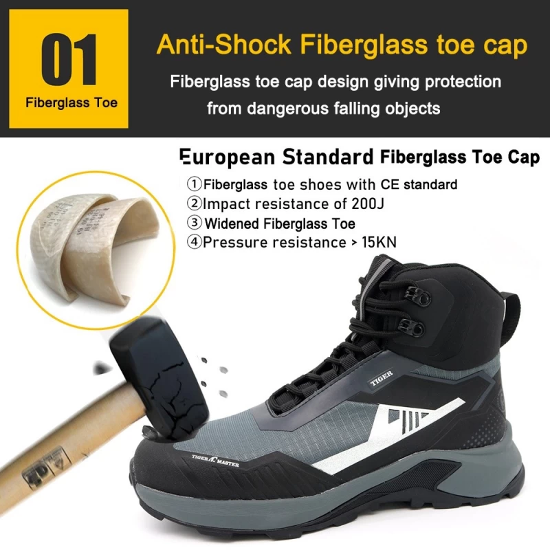 中国 TM2026 Anti Slip Fashion Sport Hiking Safety Shoes with Fiberglass Toe - COPY - 0ft9w3 制造商