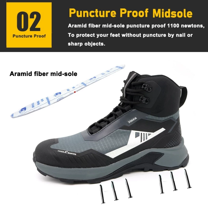 中国 TM2026 Anti Slip Fashion Sport Hiking Safety Shoes with Fiberglass Toe - COPY - 0ft9w3 制造商