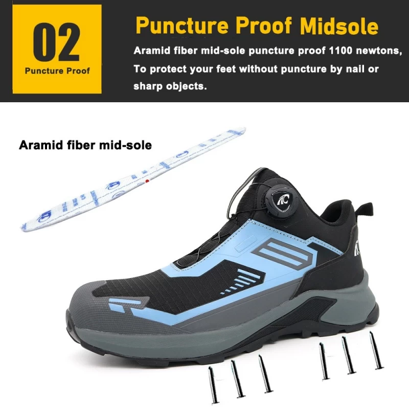 China TM2029 Twist Lock Fiberglass Toe Sport Safety Shoes para homens fabricante