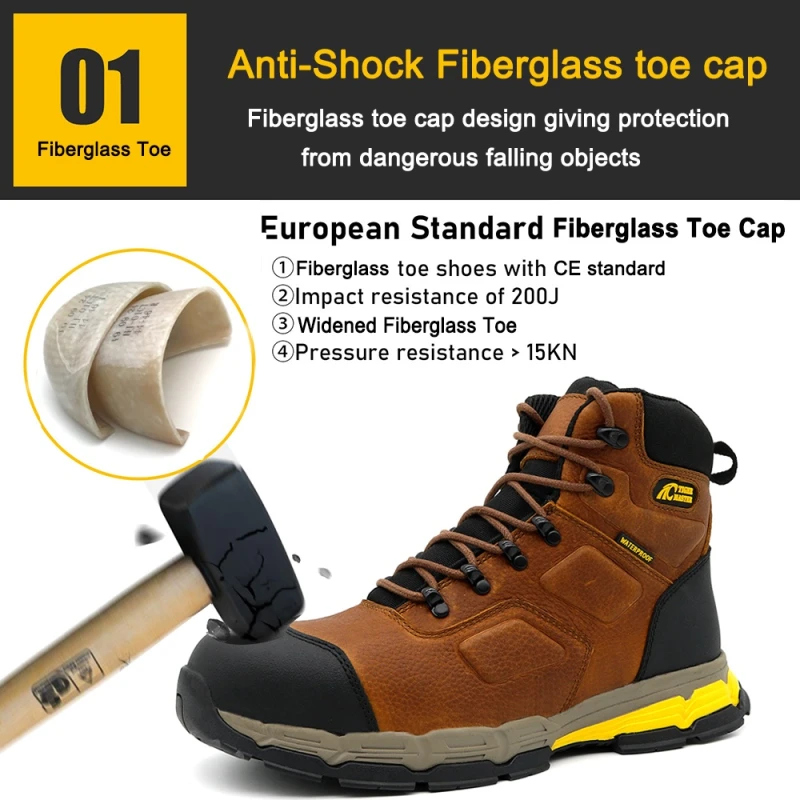 China TM198 High Quality Fiberglass Toe Waterproof Safety Boots for Oil Gas Industry manufacturer
