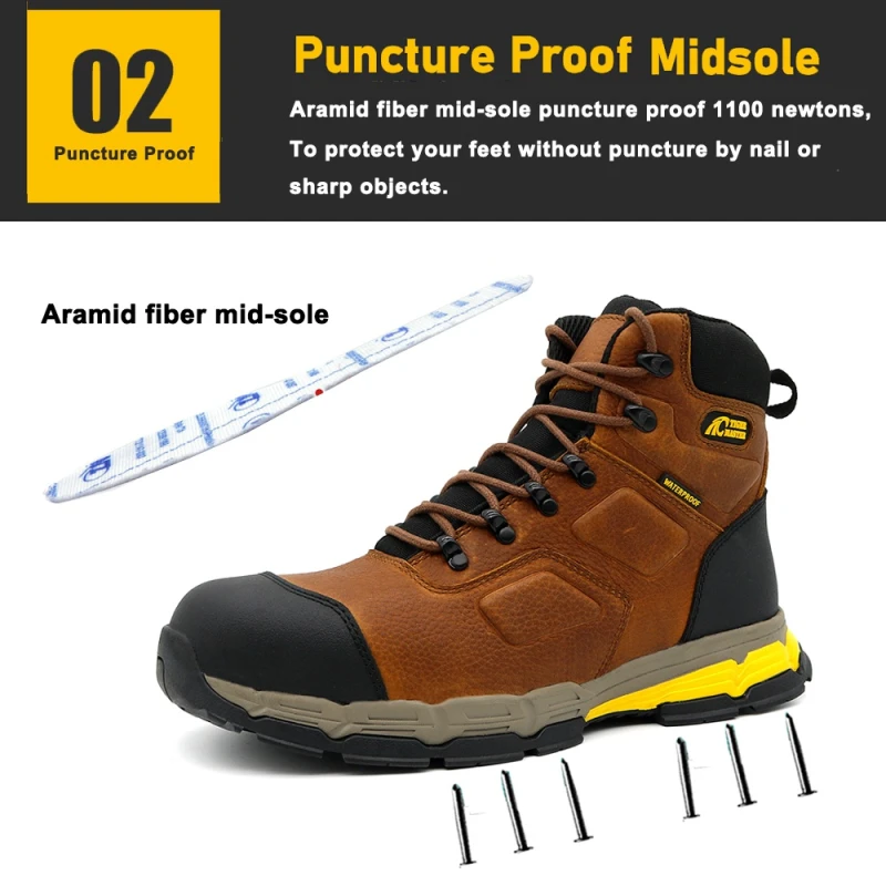 China TM198 High Quality Fiberglass Toe Waterproof Safety Boots for Oil Gas Industry manufacturer