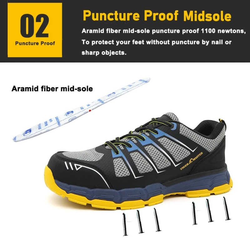 China TM2035-2 Anti-skid Fiberglass Toe Anti Static Workshop Sport Safety Shoes manufacturer