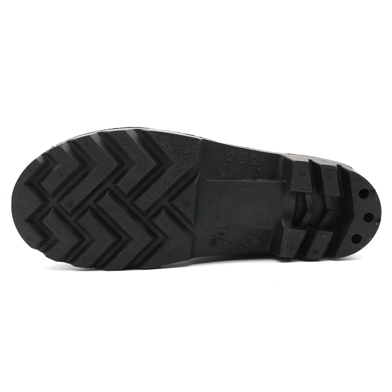 China GB06 Waterproof Anti-slip Non Safety PVC Rain Boots with PU Collar manufacturer