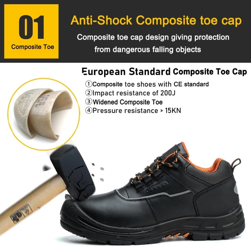 China TM109L Composite toe Anti Puncture Work Safety Shoes PU Rubber Sole manufacturer