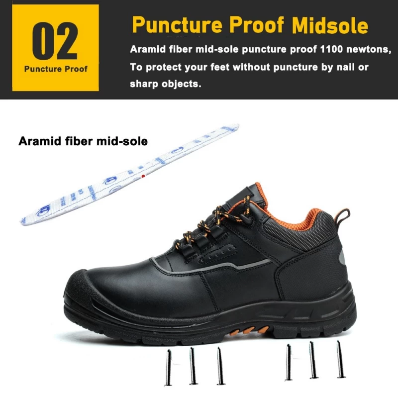 China TM109L Composite toe Anti Puncture Work Safety Shoes PU Rubber Sole manufacturer