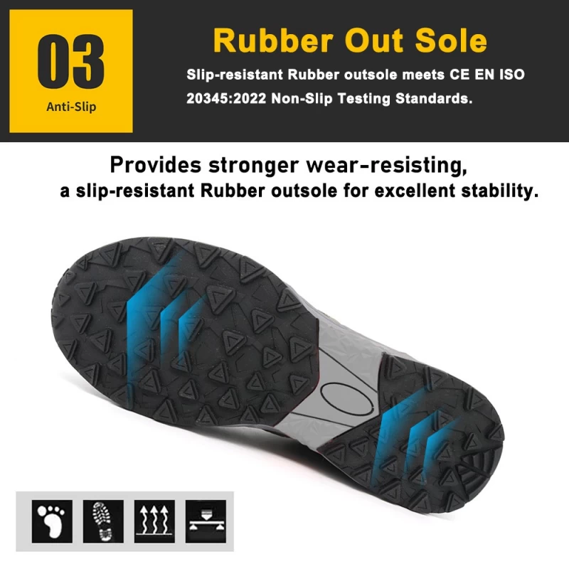 China TM2026 Fiberglass Toe Anti Puncture Workshop Sport Safety Shoes for Men manufacturer