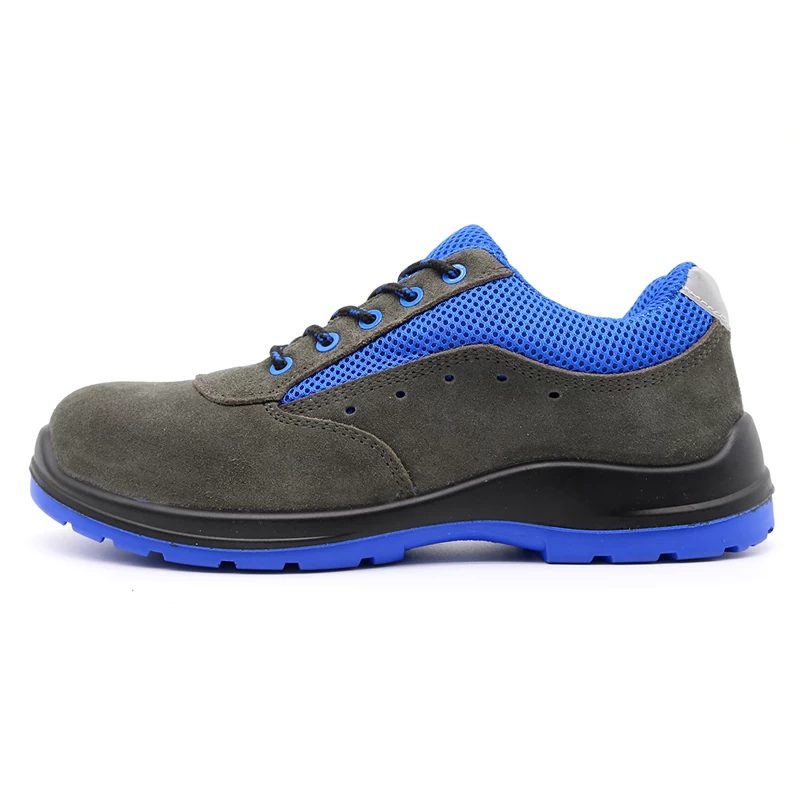 China TM223GB Grey Anti Static Suede Safety Shoes with Fiberglass Toe for Warehouse manufacturer