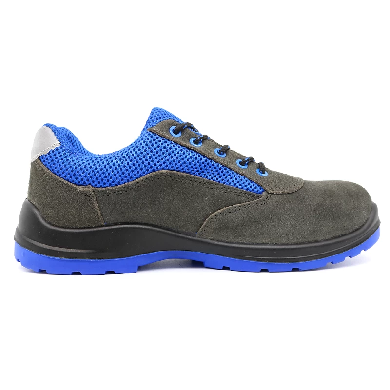 China TM223GB Grey Anti Static Suede Safety Shoes with Fiberglass Toe for Warehouse manufacturer
