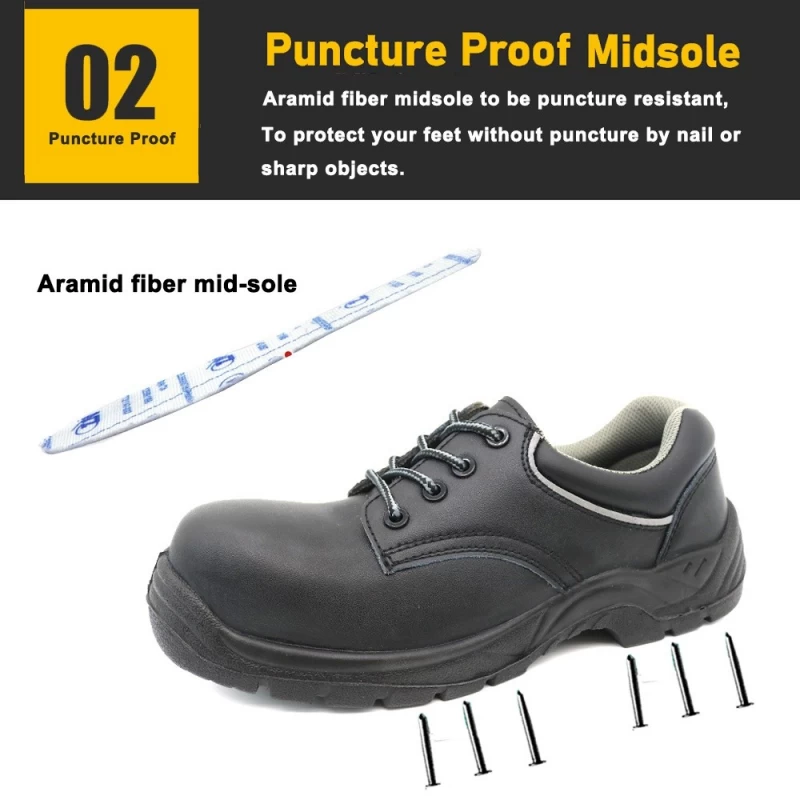 China TM010-2 Anti-slip Fiberglass Toe Puncture-proof Unisex Safety Shoes Metal Free manufacturer