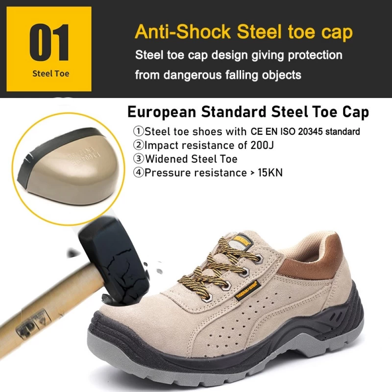 China TM3368 Steel toe Anti Puncture Suede Work Safety Shoes for Warehouse manufacturer