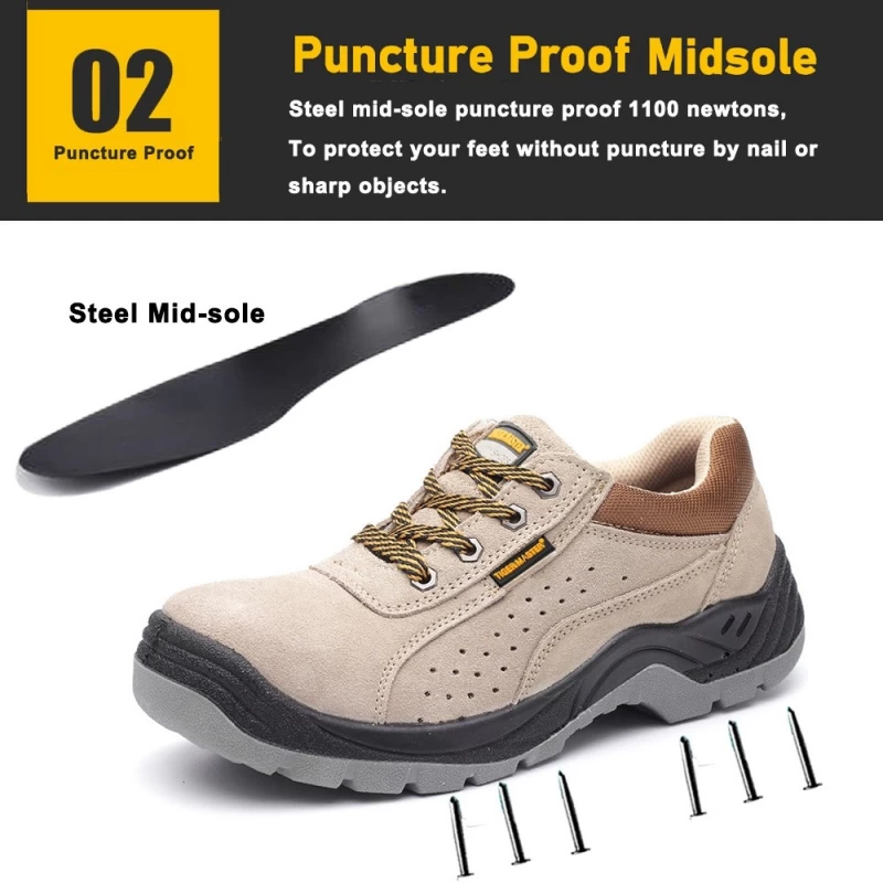 China TM3368 Steel toe Anti Puncture Suede Work Safety Shoes for Warehouse manufacturer