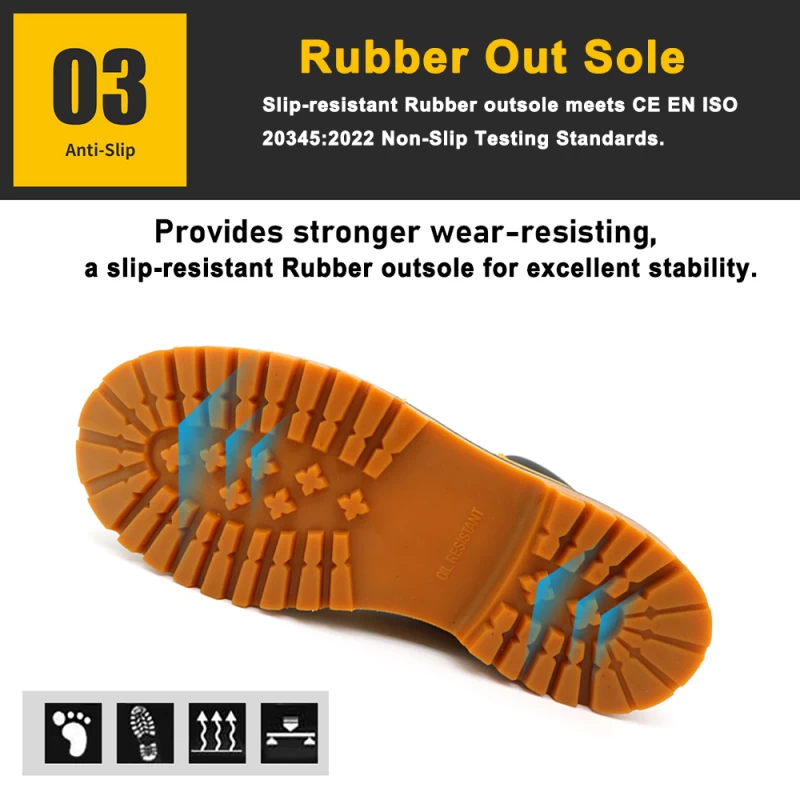 China TM3369 Nubuck Leather Steel Toe Goodyear Welted Safety Shoes Slip Resistant manufacturer