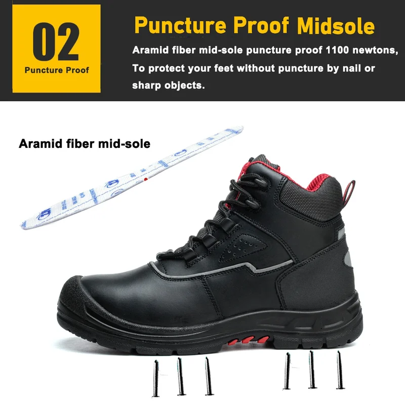 China TM109 Composite Toe Puncture-proof Mining Safety Boots PU Rubber Sole manufacturer