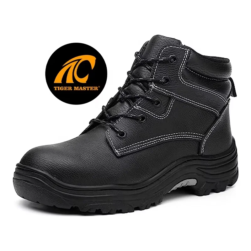 China TM3371 Steel Toe Puncture Proof Leather Mining Safety Shoes Resistant to Oil manufacturer