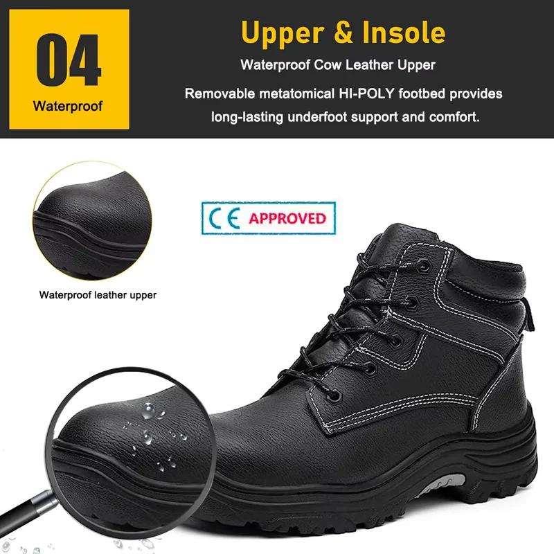 China TM3371 Steel Toe Puncture Proof Leather Mining Safety Shoes Resistant to Oil manufacturer